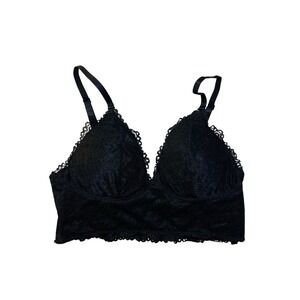 Nordstrom BP‎ Medium Lace Pullover Stretch Racerback Bra Black